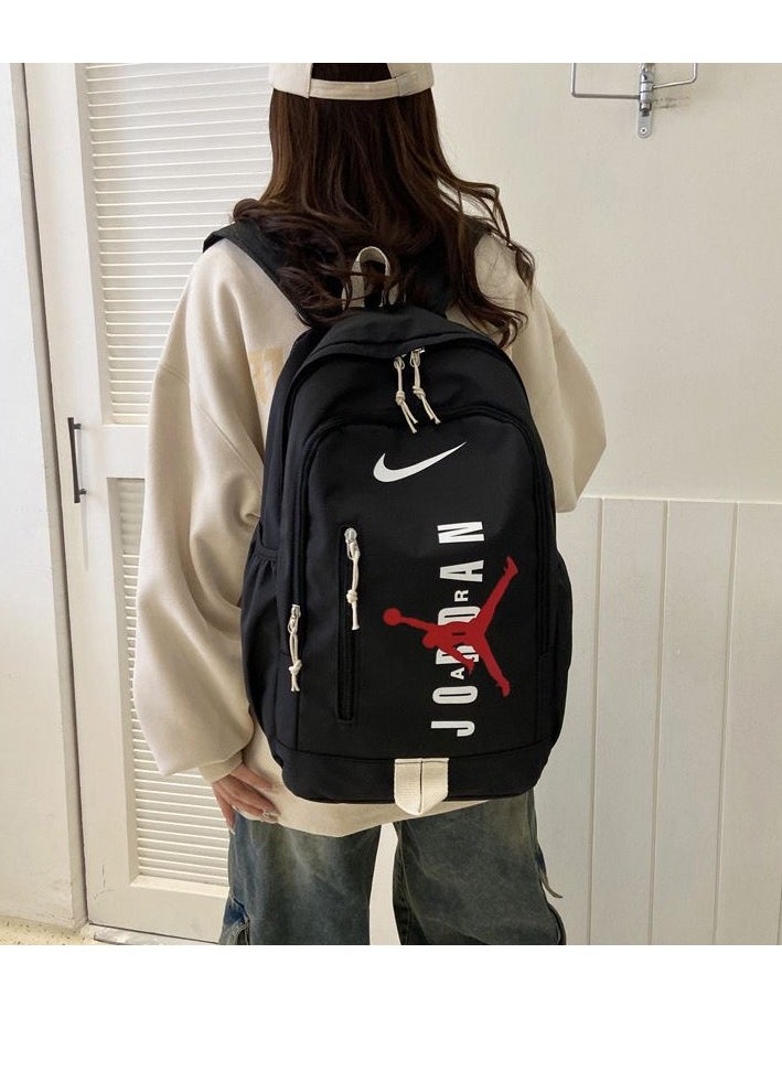 Jordans 【School season】 Printed Large Capacity Zipper Backpack School Bag Student Backpack Classic Backpack Laptop Backpack Colorful Backpack  - Image 3