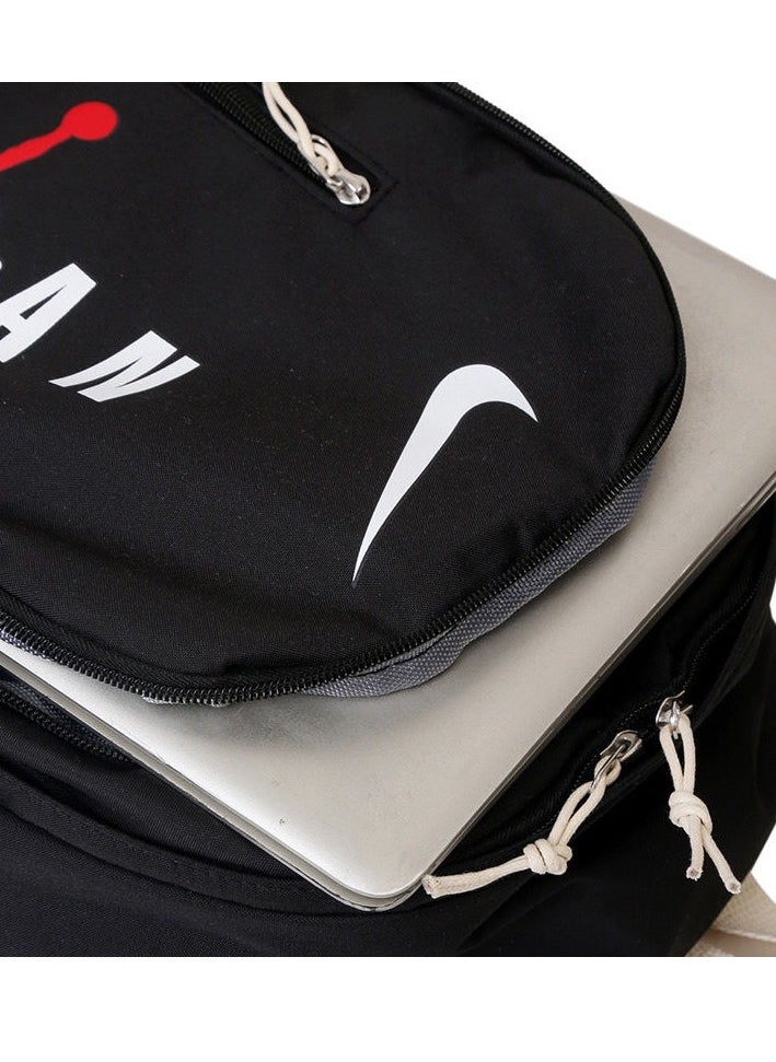 Jordans 【School season】 Printed Large Capacity Zipper Backpack School Bag Student Backpack Classic Backpack Laptop Backpack Colorful Backpack  - Image 5