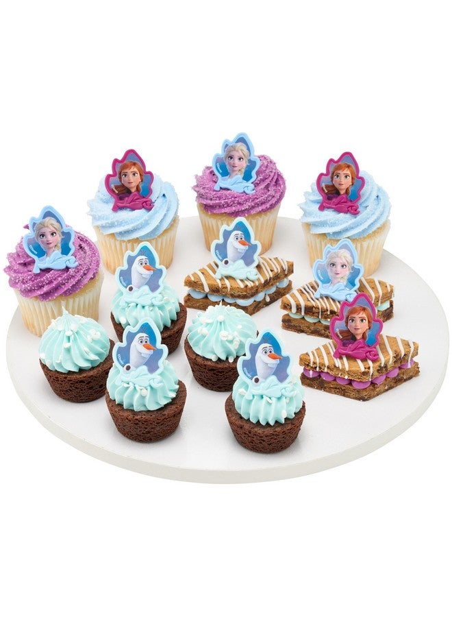 DecoPac DecoPac Frozen II Rings, Cupcake Decorations Featuring Elsa, Anna, And Olaf For Birthday And Christmas Celebrations - 24 Pack  - Image 5