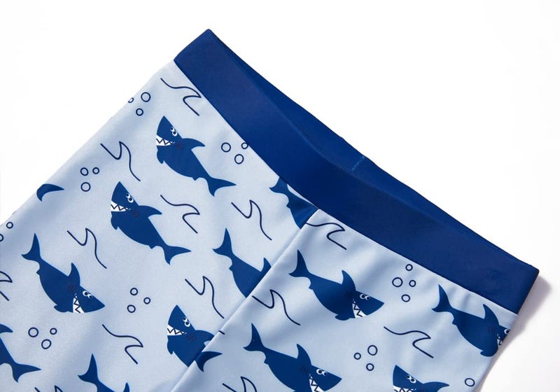 SGMWVB Baby and Toddler Boys' 3-Piece Swimsuit Set Bathing Suit with Hat (US, Age, 9 Months, 18 Months, Summer Sharks) - Image 5