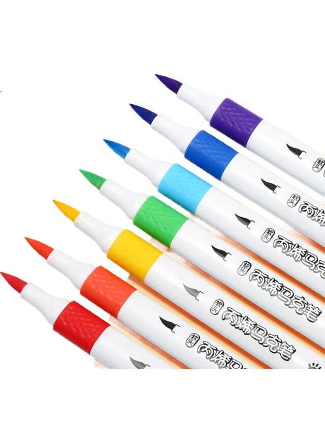 Grasp Master Acrylic Markers For Children With Soft Tips, Guka Acrylic Pens, Waterproof, Quick-Drying, Non-Translucent, Student Anime-Specific Pens, Refillable, Heart-Shaped Drawing Pencils, Fine-Tip Art Supplies, Watercolor Pens, Non-Toxic And Washable, 48 - Image 1