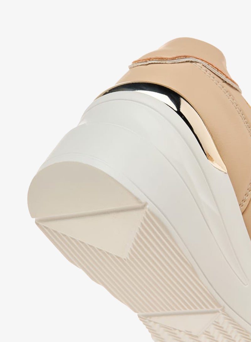 سيليست سنيكرز نسائي بطبعات زهور وكعب ويدج وإغلاق برباط - Image 4