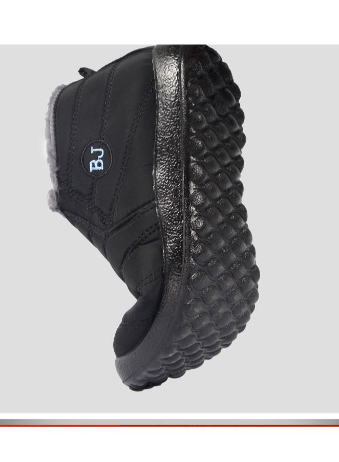 Loquat Women Ankle Boots Slip On Flat Casual Footwear Black  - Image 3