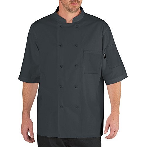 Chef Code unisex adult Chef Coat Work Utility Button Down Shirt, Charcoal, X-Large US - Image 4