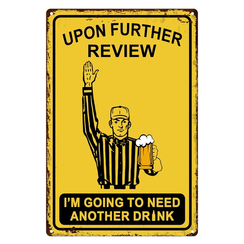 alkb bar accessories for home man cave 8x12 inch - كرة قدم عتيقة شريط عتيقة - عند مراجعة أخرى سأحتاج إلى آخر - Image 1