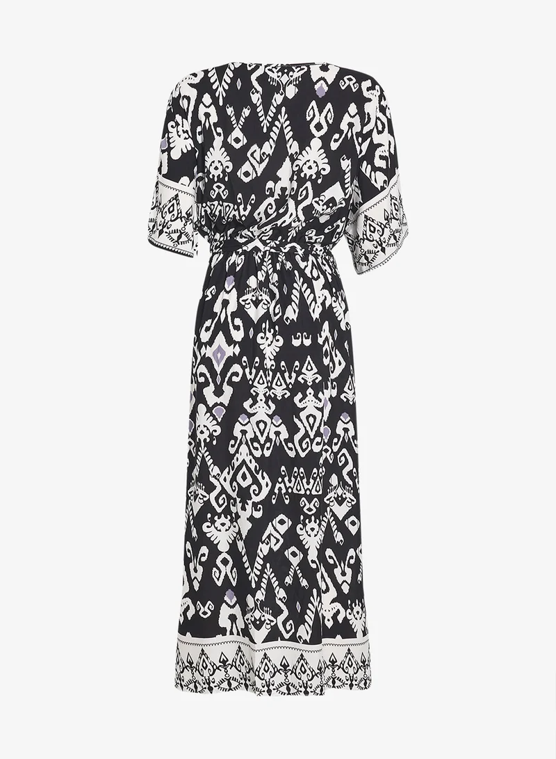 Ginger Plus Abstract Print Maxi Dress