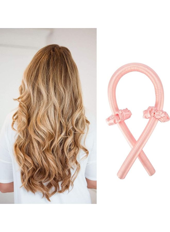 NIBEMINENT No Heat Hair Curling Rod Pink - Image 1