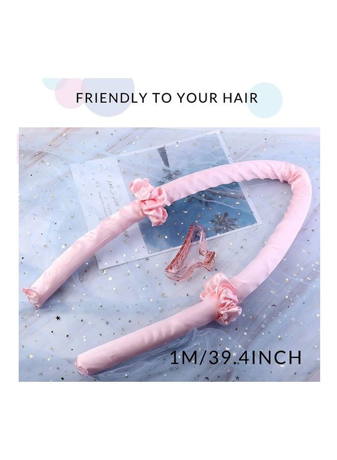 NIBEMINENT No Heat Hair Curling Rod Pink - Image 4
