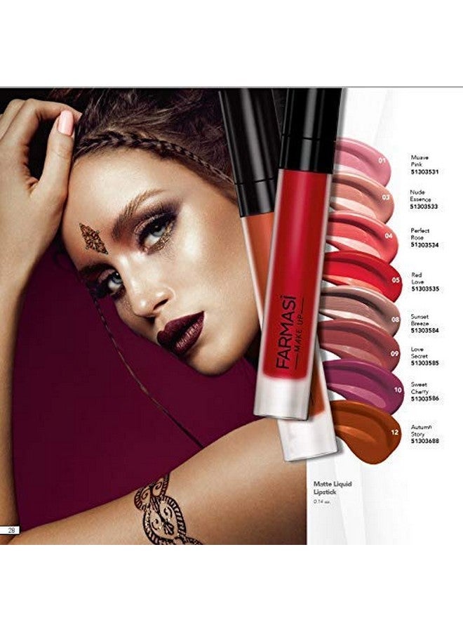 FARMASI Make Up Matte Liquid Lipstick Long Lasting And Waterproof Liquid Lipstick Lightweight And High Impact 0.14 Fl.Oz (Red Love) - Image 4