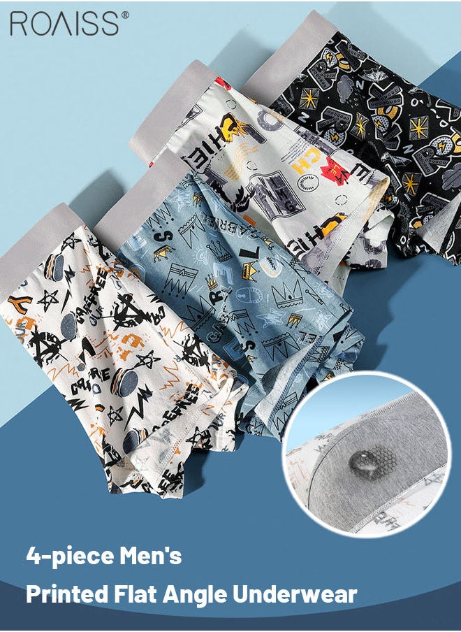 4-Piece Men's Printed Underwear Thin Ice Silk Smooth Texture Honeycomb Structure Inner Crotch Elastic Underwear - pzsku/Z50E214F6C6899BF63DB6Z/45/_/1694137667/85adb05b-a04f-4682-9edc-8a0d4a2e5983