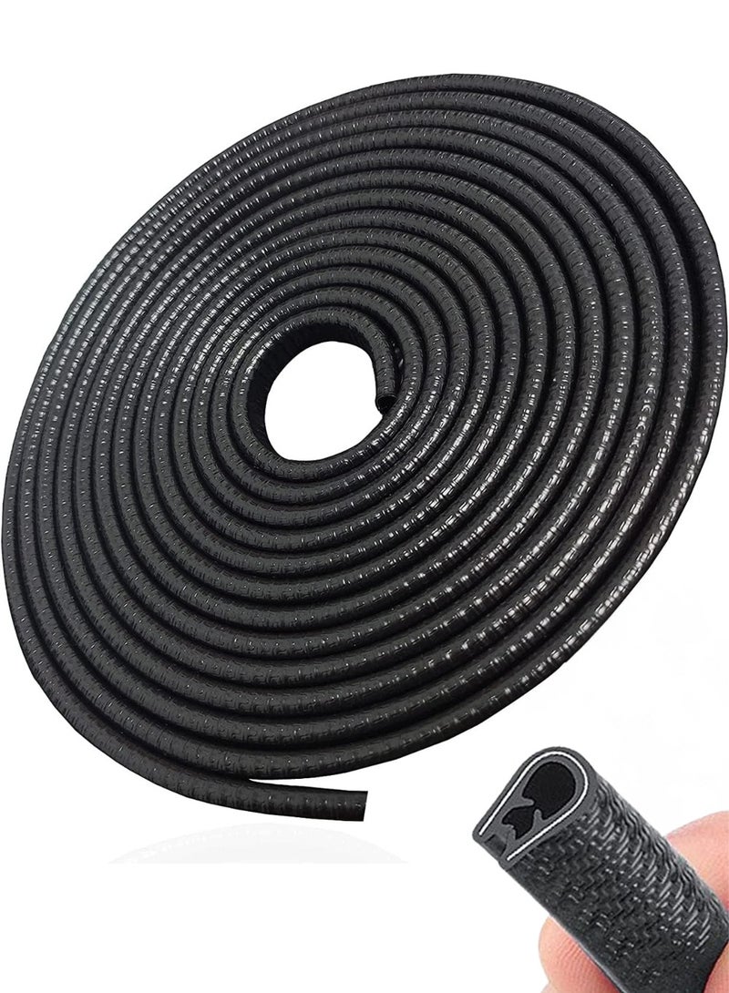LIMOS 33Ft (10M) Long Car Door Edge Guards,U Shape Edge Trim Rubber Seal Protector Rubber Car Door Protector Car Protection Door Edge Anti-Collision Rubber Clips Fit for Most Car (Black) - Image 1