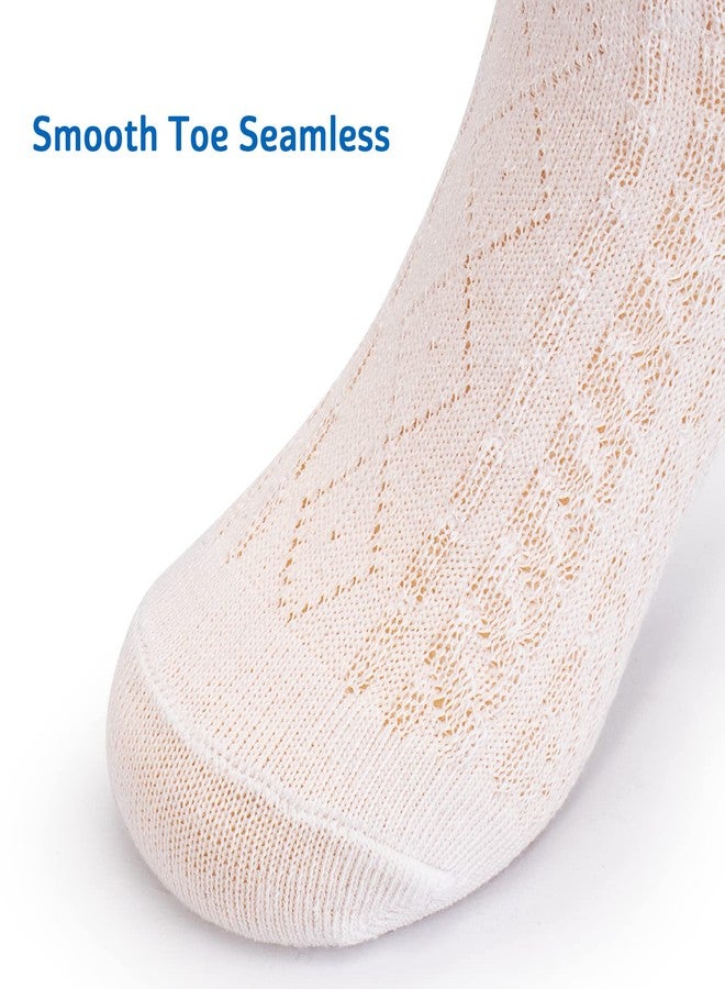 Looching 5 Pairs Baby Girls Boys Mesh Thin Cotton Socks Toddler Ruffle No Show Soft Low Cut Ankle Socks for Little Kids - Image 5