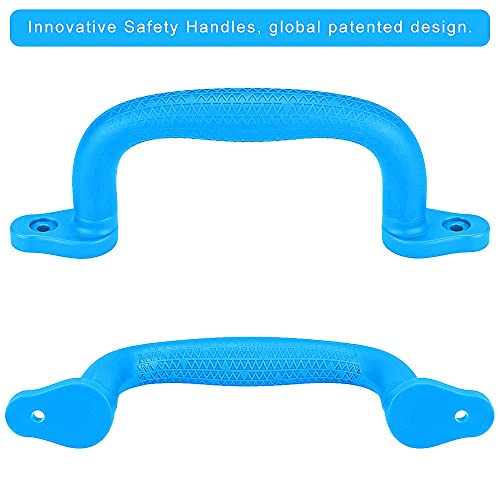 Dolibest Set of 4 Safety Playground Handles,Swing Set Kids Safety Hand Grips for Playset, Climbing Frame, Play House,Climbing Frame, Play House Handles(Blue) - Image 5