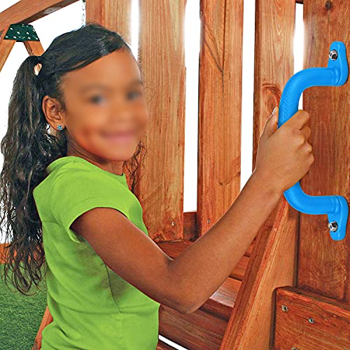 Dolibest Set of 4 Safety Playground Handles,Swing Set Kids Safety Hand Grips for Playset, Climbing Frame, Play House,Climbing Frame, Play House Handles(Blue) - Image 3
