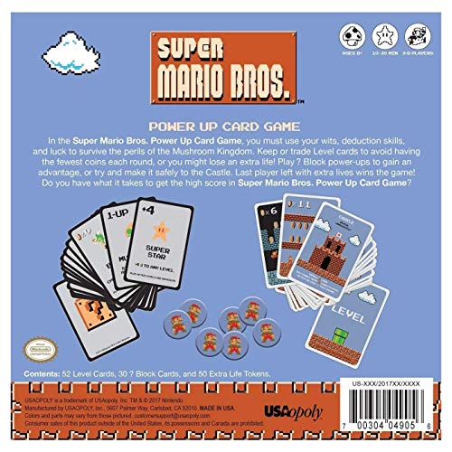 USAopoly Super Mario Bros Power Up Card Game | Super Mario Brothers Video Game Nintendo NES Artwork | Fast paced Card Games | Easy to Learn and Quick to Play - Image 3