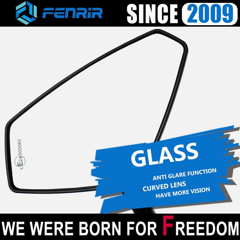 FENRIR مرآة نهاية مقود دراجة نارية FENRIR CNC ألمنيوم أسود كافيه ريسر مضادة للاهتزاز ومضادة للتوهج مجال رؤية كبير عالمي 7/8" 22MM للدراجات الرياضية والنارية والدراجات الشارعية والسكوتر - Image 5