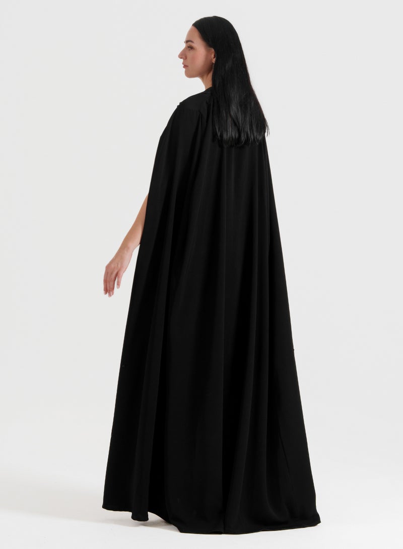 Rosette Abaya Embrace elegance with this royal blazer-style abaya - Image 4