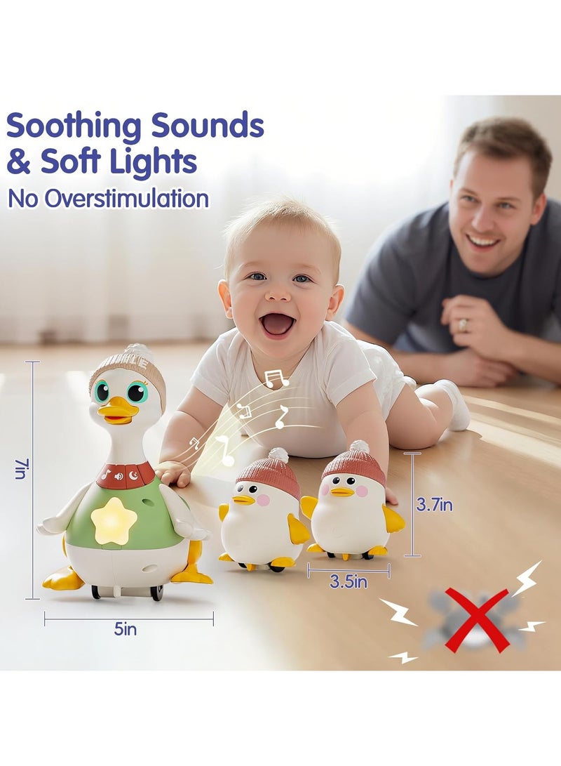 general Baby Toys 6-12 Months Musical Dancing Duck Toy Set For Moms and Babies Tummy Time Toy, Crawling and Interactive Play For 1-Year-Old Girls and Boys - Image 3
