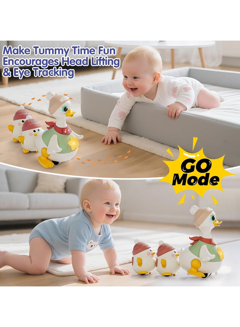 general Baby Toys 6-12 Months Musical Dancing Duck Toy Set For Moms and Babies Tummy Time Toy, Crawling and Interactive Play For 1-Year-Old Girls and Boys - Image 2