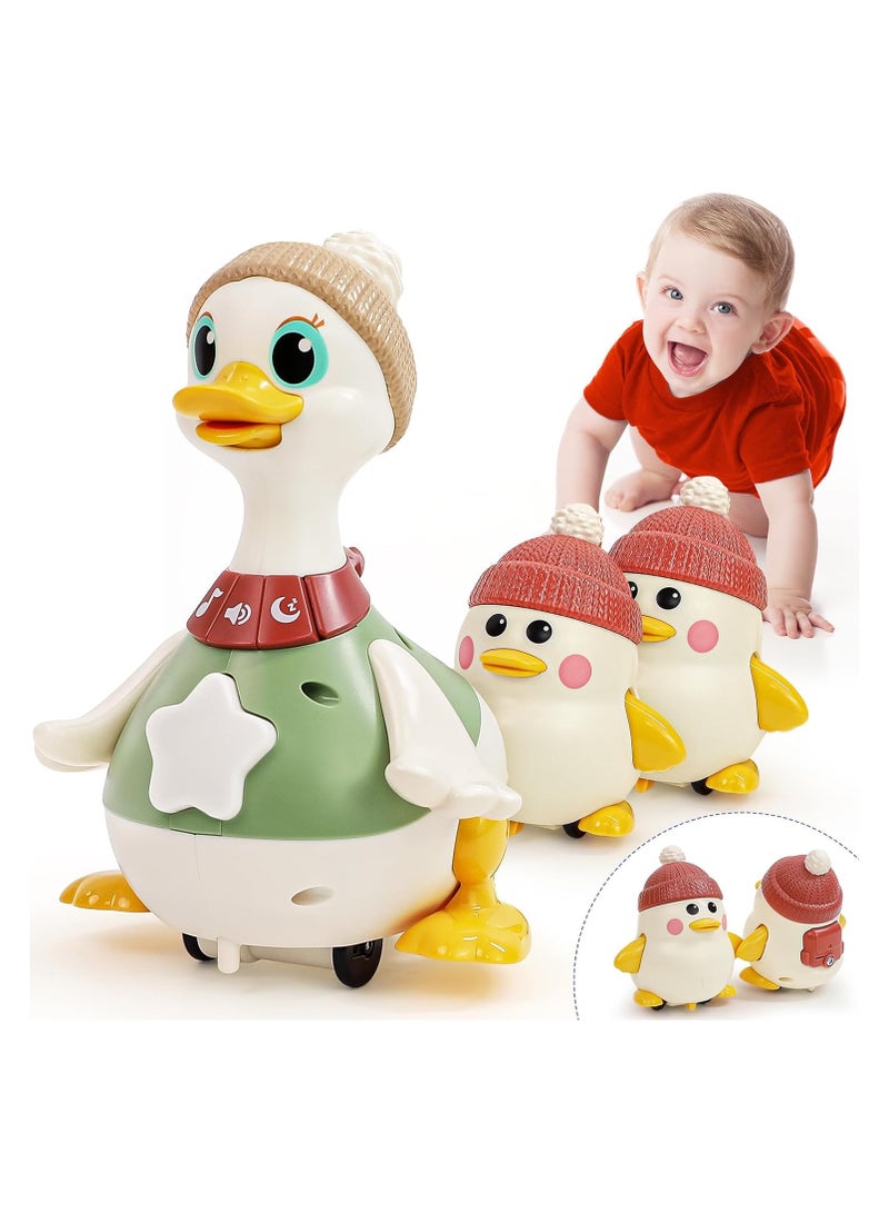 general Baby Toys 6-12 Months Musical Dancing Duck Toy Set For Moms and Babies Tummy Time Toy, Crawling and Interactive Play For 1-Year-Old Girls and Boys - Image 1