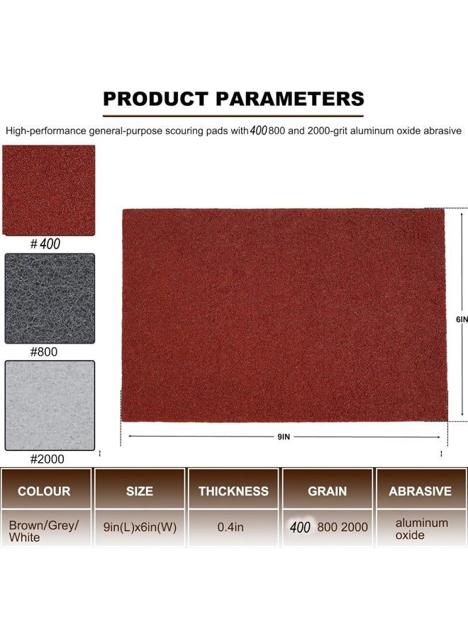 SACKORANGE Premium 6" x 9" Maroon General Purpose Scuff Pads - Scuffing, Scouring, Sanding, Paint Primer Prep Adhesion Scratch - Surface Preparation Automotive Car Auto Body Woodworking Wood (15 Pack Set) - Image 2