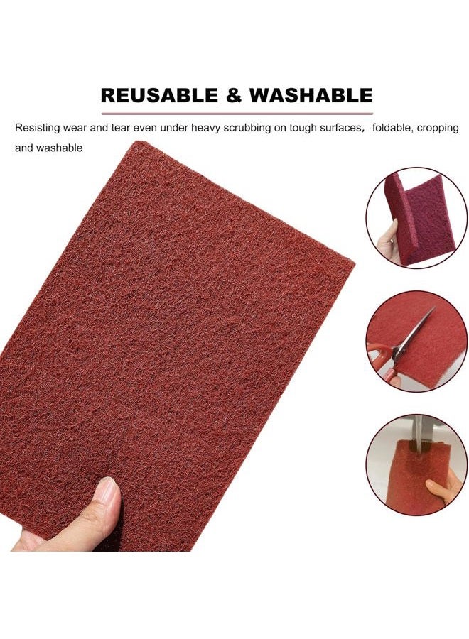 SACKORANGE Premium 6" x 9" Maroon General Purpose Scuff Pads - Scuffing, Scouring, Sanding, Paint Primer Prep Adhesion Scratch - Surface Preparation Automotive Car Auto Body Woodworking Wood (15 Pack Set) - Image 3