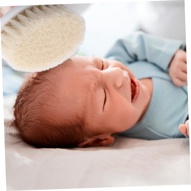 2 Pack Newborn Hair Brush Set Soft Bristles Detangler Brush for Baby Boy Girl Care - Image 5
