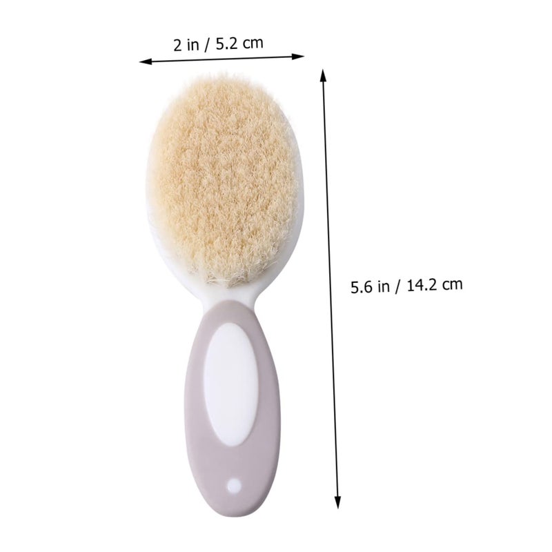 2 Pack Newborn Hair Brush Set Soft Bristles Detangler Brush for Baby Boy Girl Care - Image 4