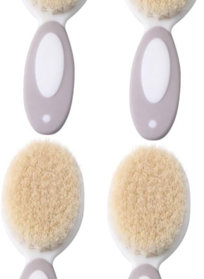 2 Pack Newborn Hair Brush Set Soft Bristles Detangler Brush for Baby Boy Girl Care - Image 1