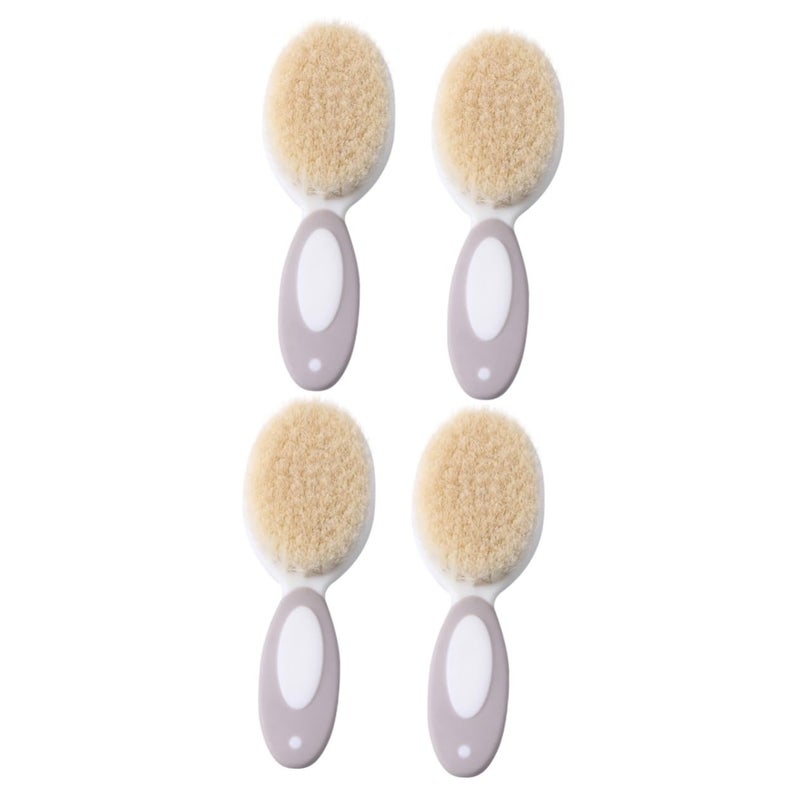 2 Pack Newborn Hair Brush Set Soft Bristles Detangler Brush for Baby Boy Girl Care - Image 2