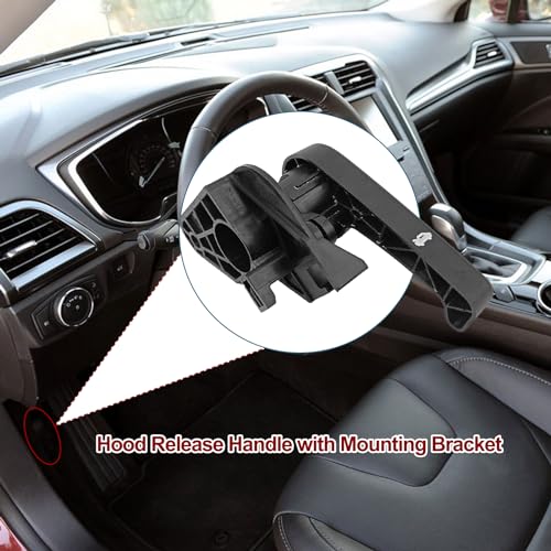 NOTISH Hood Latch Release Handle with Mounting Bracket, Compatible with 2013-2020 Ford Fusion Lincoln MKZ, Replaces OEM# HS7Z-16B626-A, DS7Z-99042C74-A - Image 5