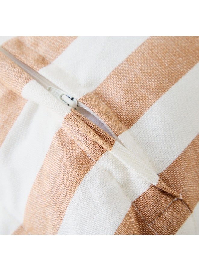 Home Box Warm Oasis Terra Broader Striped Filled Cushion 50 x 50 cm - Image 1