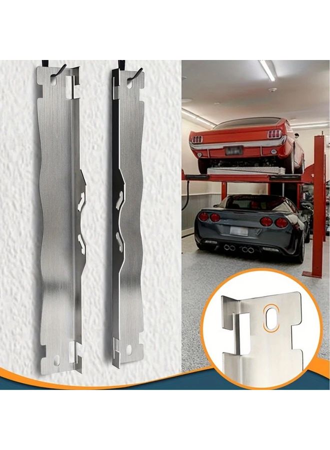 Pair Of Wheel Repair Tools Wheel Alignment Set Heavy Duty Toe Alignment Tool Plate With Hanging Holes For Wall Mounting Storage Black 1 Pair - Image 5