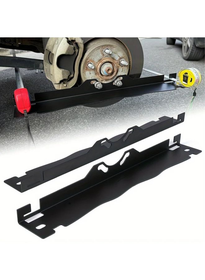 Pair Of Wheel Repair Tools Wheel Alignment Set Heavy Duty Toe Alignment Tool Plate With Hanging Holes For Wall Mounting Storage Black 1 Pair - Image 2
