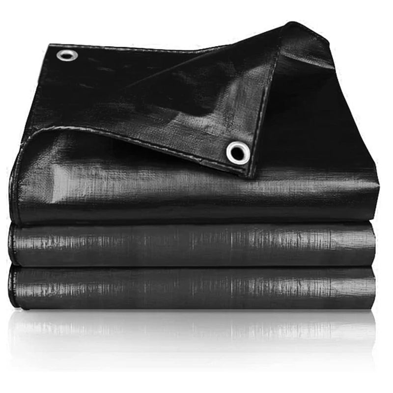 Pathavi Tarpaulin 18FT X 15FT 120 GSM Tharpai Tadpatri Thadika Tirpal Extra Strong Reinforced Eyelets UV Resistant 100 Waterproof Virgin Color Black Pack of 1 - Image 1