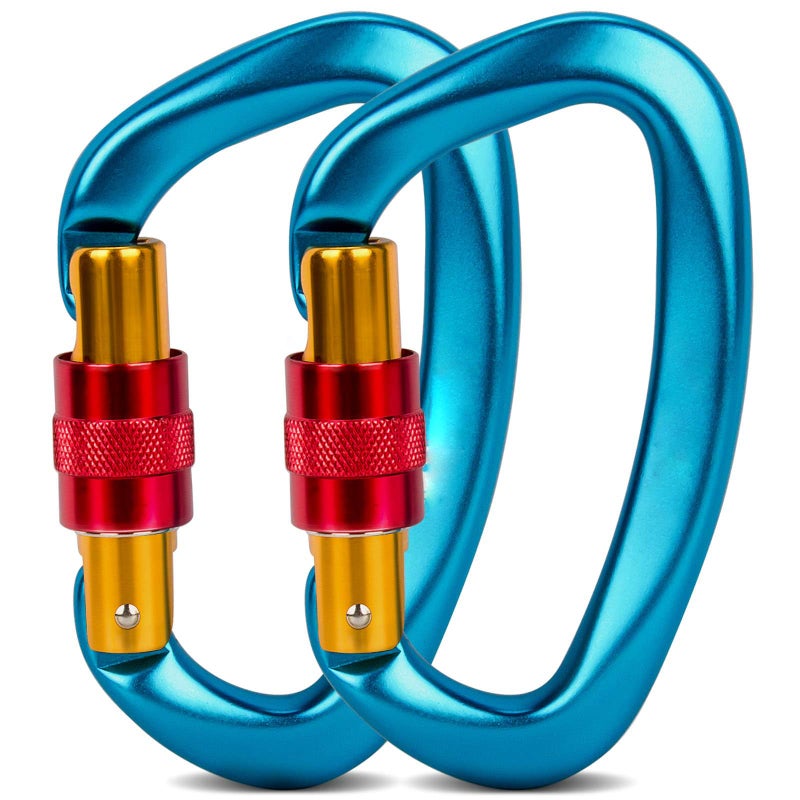Carabiner – Climbing Clip, Heavy Duty, Stainless Steel, for Keys, Water Bottle, Camping