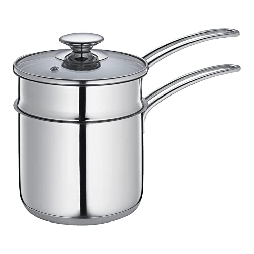 Küchenprofi Double Boiler/Bain Marie Set with Glass Lid, 1.6 Quart, 5.5" Diameter - Image 5
