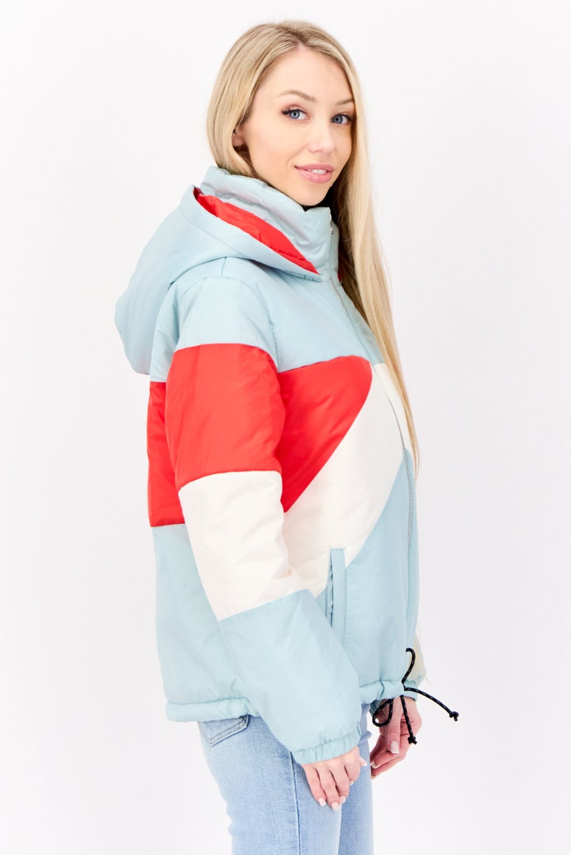 Juicy by Juicy Couture Women Colorblock Puffer Jacket, Multicolor  - Image 4