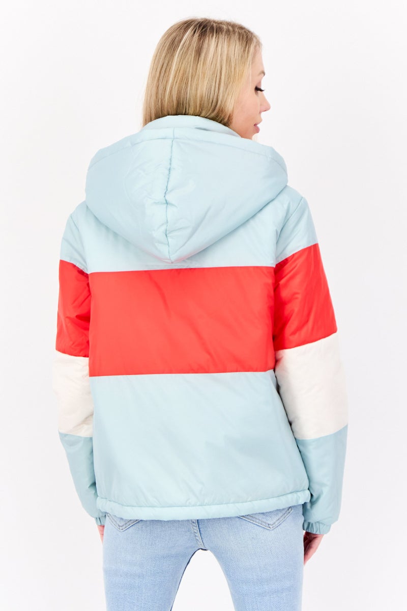Juicy by Juicy Couture Women Colorblock Puffer Jacket, Multicolor  - Image 2