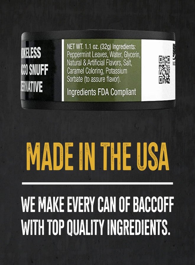 BACC OFF 5 Cans, BaccOff Wintergreen Rough Cut, Mild and Refreshing Wintergreen Flavor - Image 2