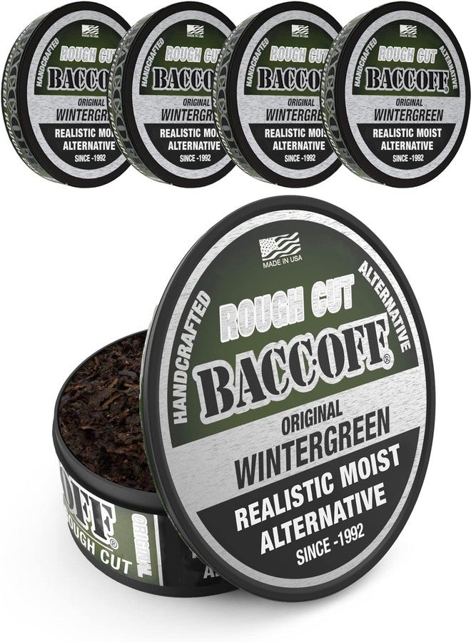 BACC OFF 5 Cans, BaccOff Wintergreen Rough Cut, Mild and Refreshing Wintergreen Flavor - Image 1