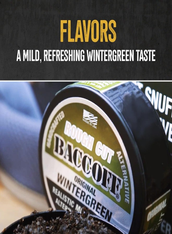 BACC OFF 5 Cans, BaccOff Wintergreen Rough Cut, Mild and Refreshing Wintergreen Flavor - Image 4