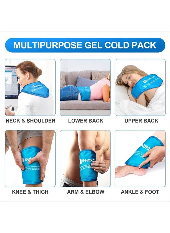 RelaxCoo - Neck Ice Pack Wrap, Reusable Gel Ice Pack for Neck Shoulders, Cold Compress Therapy for Pain Relief, Injuries, Swelling, Bruises, Sprains, Inflammation and Cervical Surgery Recovery - Image 1