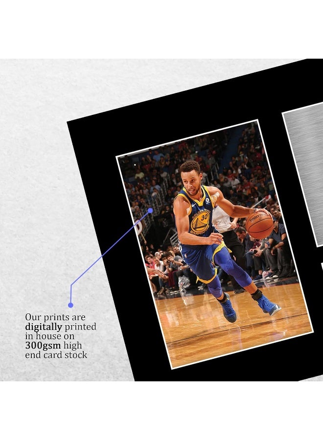 EMODA Stephen Steph Curry Gift Signed A4 Printed Autograph Golden State Warriors Gifts Photo Display 21 x 29.7 cm - Image 2