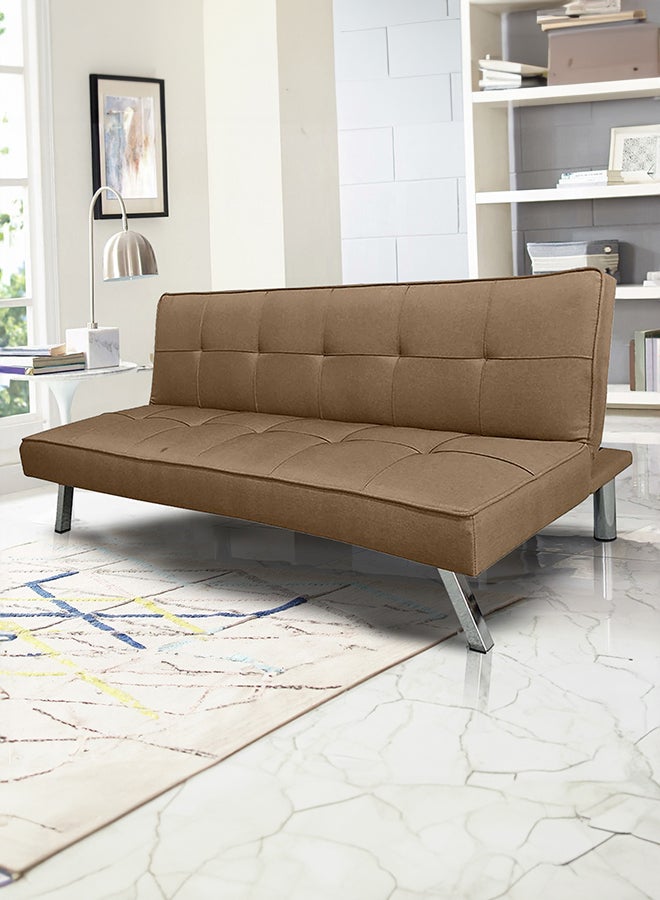 إن - هاوس ساندي | أريكه سرير 2 في 1 من المخمل - 30x177x107 cmبني فاتح - Image 1