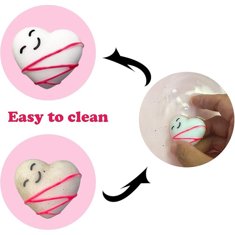 QINGQIU 24 PCS Valentines Day Mochi Squishy Toys Squishies for Kids School Class Classroom Valentines Day Cards Gifts Prizes Party Favors - Image 4