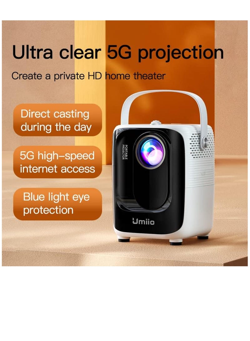 Umiio Portable Chip Intelligence 5G Projector Support WiFi, Bluetooth HD With Aspect Ratio For Home  - Image 2