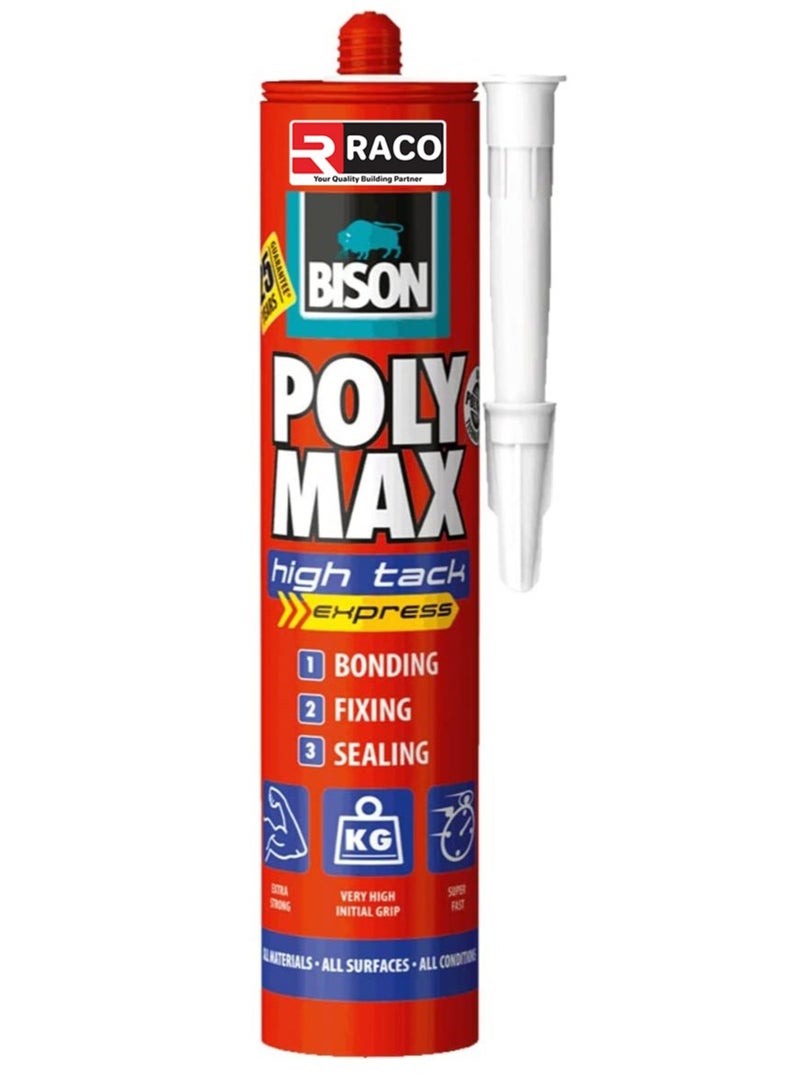 RACO Bison Polymax Universal Assembly Adhesive And Sealant With Extra High Final Bonding Strength 