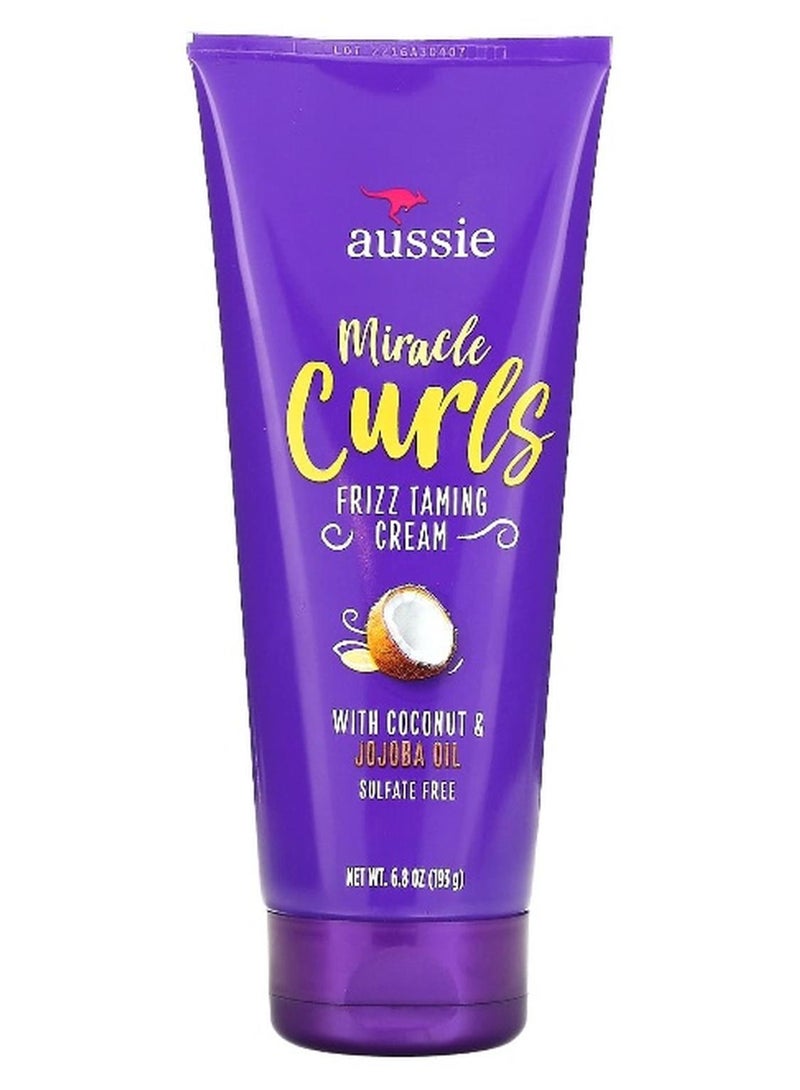 Aussie أوسي، كريم التحكم في التجاعيد المعجزة مع زيت جوز الهند وزيت الجوجوبا، 6.8 أونصة (193 جرام) - Image 1