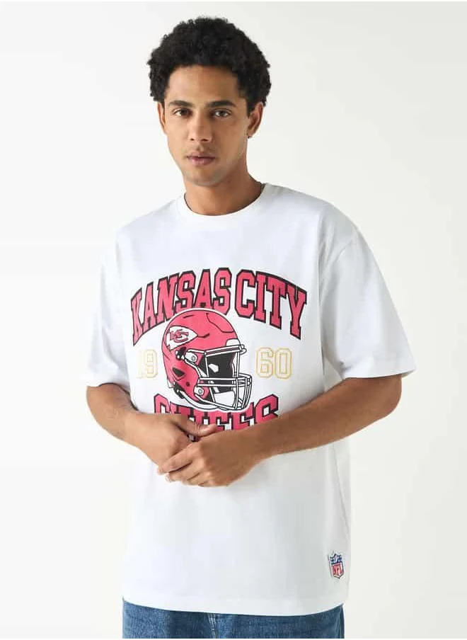 SP Characters The Kansas City Chiefs Print Crew Neck T-shirt with Short Sleeves